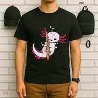 Underwater Axolotl Bassoon Player Music Bassoon T-Shirt thumb 6