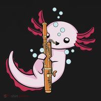 Underwater Axolotl Bassoon Player Music Bassoon Ornament thumb 1