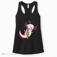 Underwater Axolotl Bassoon Player Music Bassoon Women's Tank Top thumb 0