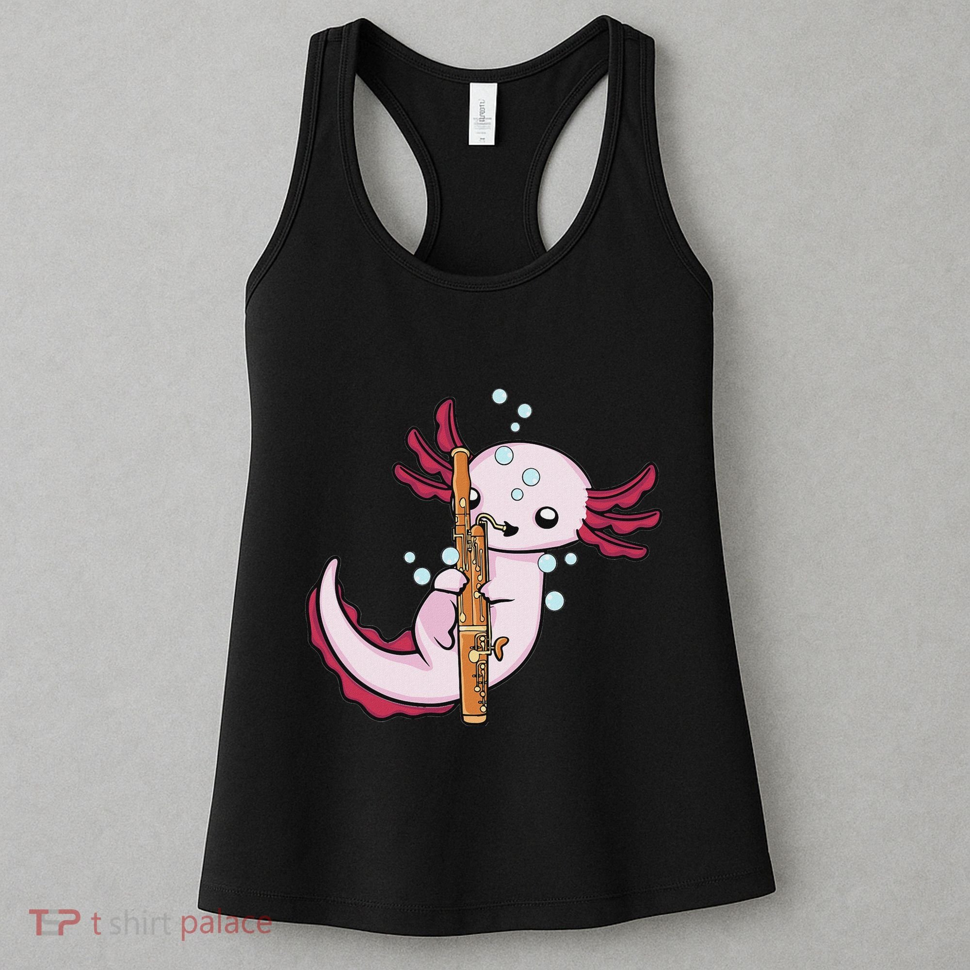 Underwater Axolotl Bassoon Player Music Bassoon Women's Tank Top