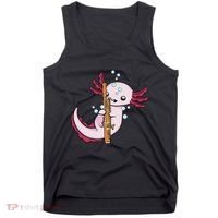 Underwater Axolotl Bassoon Player Music Bassoon Tank Top thumb 0