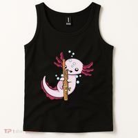 Underwater Axolotl Bassoon Player Music Bassoon Tank Top thumb 2