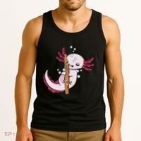 Underwater Axolotl Bassoon Player Music Bassoon Tank Top thumb 3