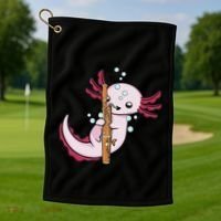 Underwater Axolotl Bassoon Player Music Bassoon Golf Towel thumb 1