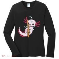 Underwater Axolotl Bassoon Player Music Bassoon Women's Long Sleeve Shirt thumb 0