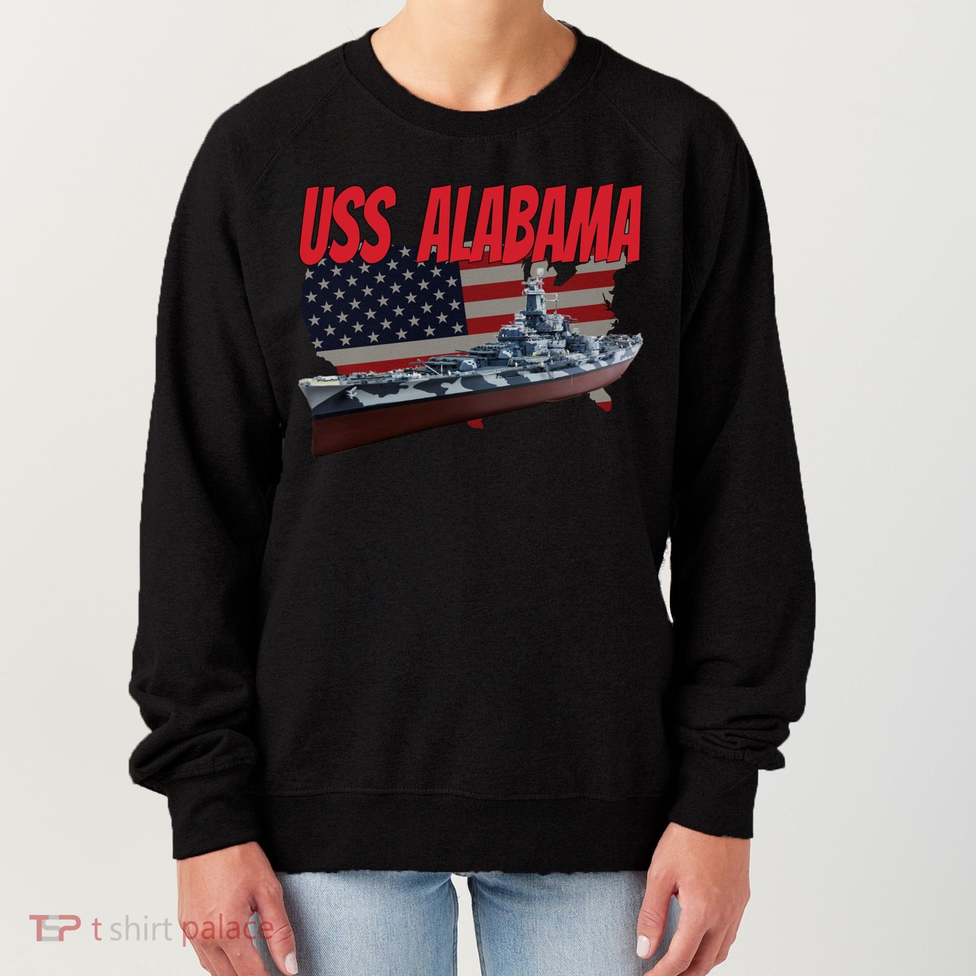 Uss Alabama Bbgift60 Ww2 And Cold War Veteran Battleship Boy Dad Gift Women's Sweatshirt