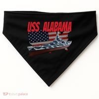 Uss Alabama Bbgift60 Ww2 And Cold War Veteran Battleship Boy Dad Gift USA-Made Doggie Bandana thumb 0