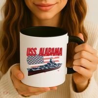 Uss Alabama Bbgift60 Ww2 And Cold War Veteran Battleship Boy Dad Gift Coffee Mug thumb 3