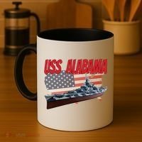Uss Alabama Bbgift60 Ww2 And Cold War Veteran Battleship Boy Dad Gift Coffee Mug thumb 4
