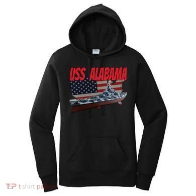 Uss Alabama Bbgift60 Ww2 And Cold War Veteran Battleship Boy Dad Gift Women's Hoodie