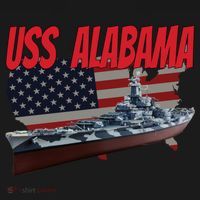 Uss Alabama Bbgift60 Ww2 And Cold War Veteran Battleship Boy Dad Gift Ornament thumb 1