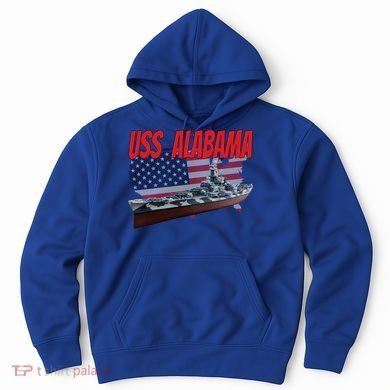 Uss Alabama Bbgift60 Ww2 And Cold War Veteran Battleship Boy Dad Gift Hoodie