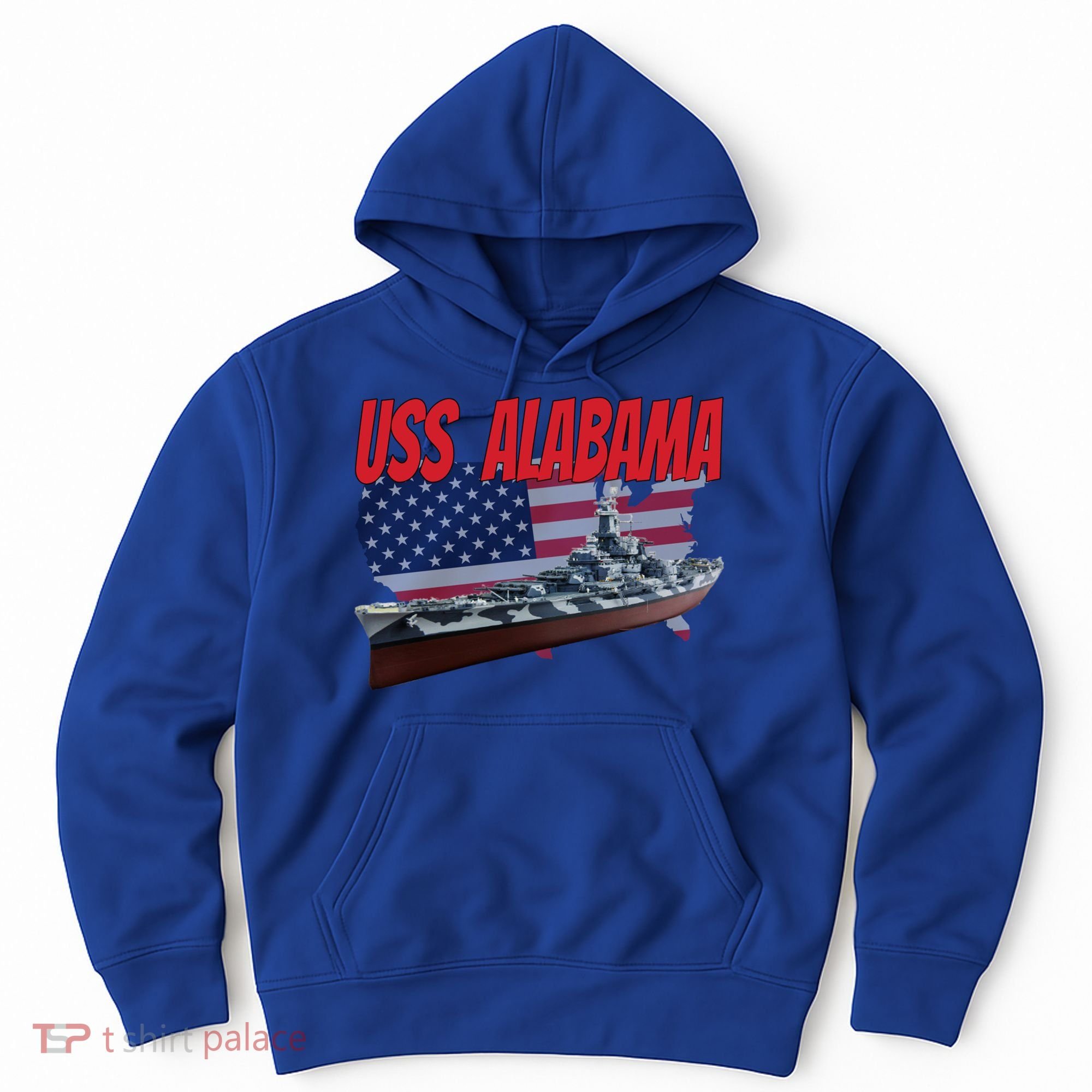 Uss Alabama Bbgift60 Ww2 And Cold War Veteran Battleship Boy Dad Gift Hoodie
