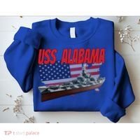 Uss Alabama Bbgift60 Ww2 And Cold War Veteran Battleship Boy Dad Gift Sweatshirt thumb 2