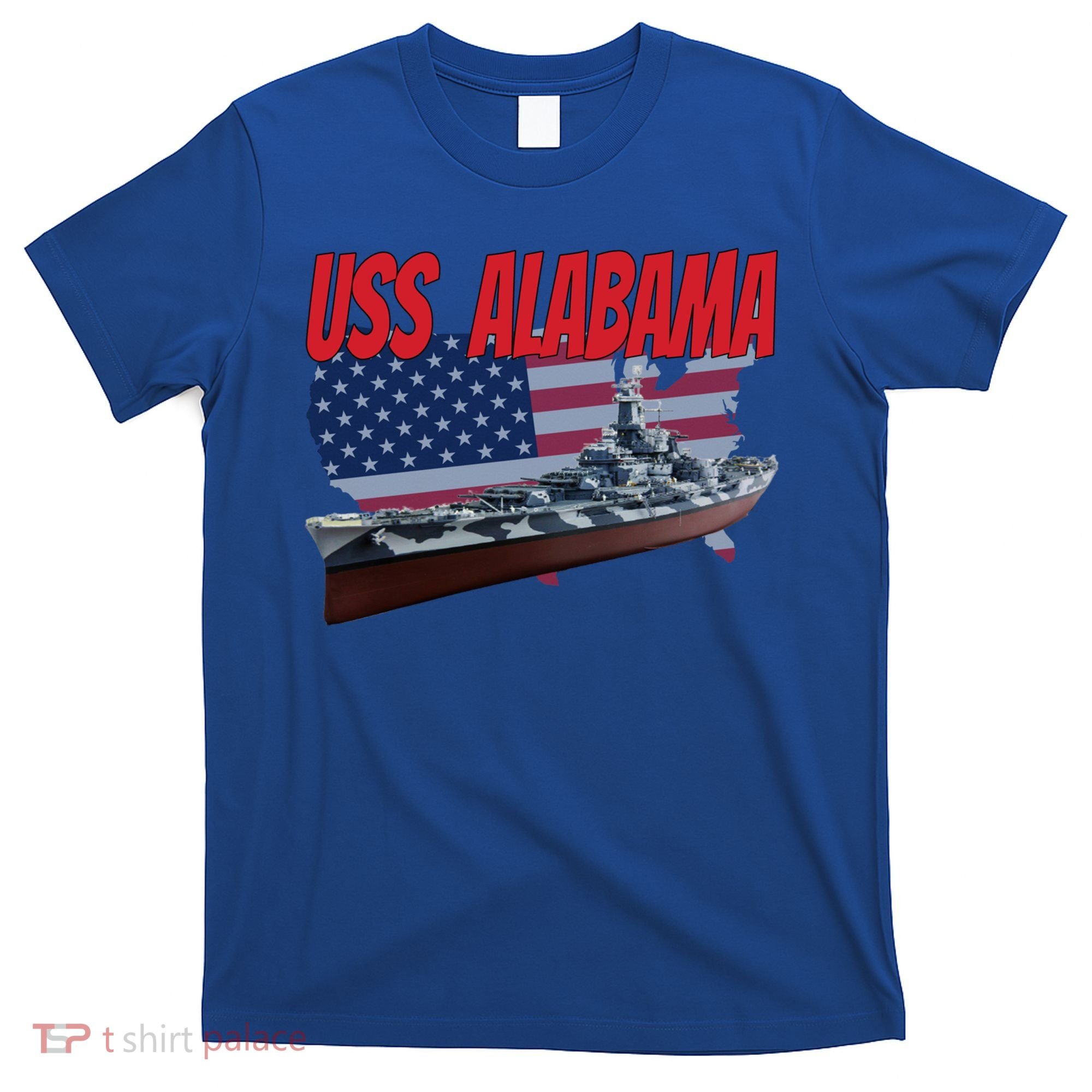 Uss Alabama Bbgift60 Ww2 And Cold War Veteran Battleship Boy Dad Gift T-Shirt