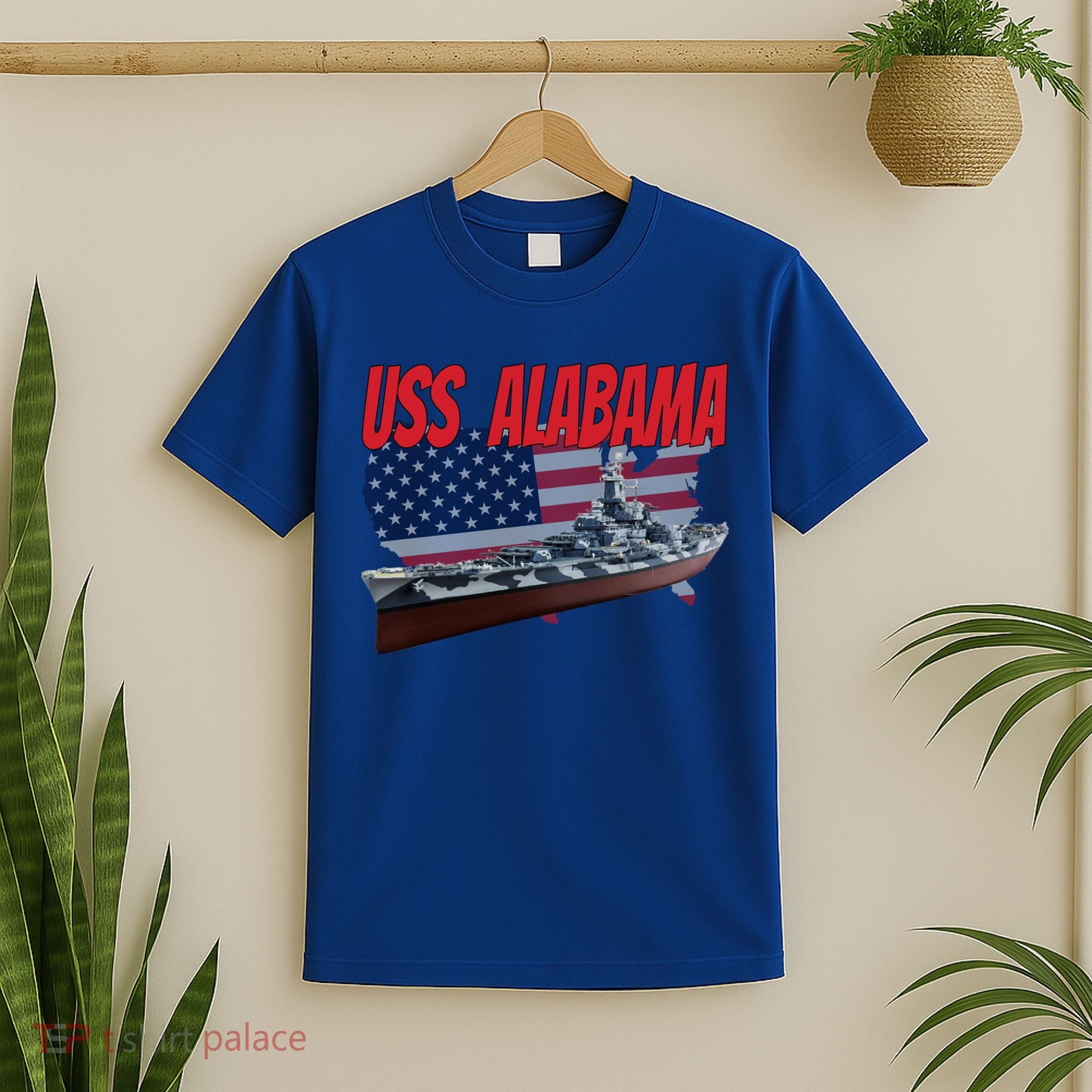 Uss Alabama Bbgift60 Ww2 And Cold War Veteran Battleship Boy Dad Gift T-Shirt