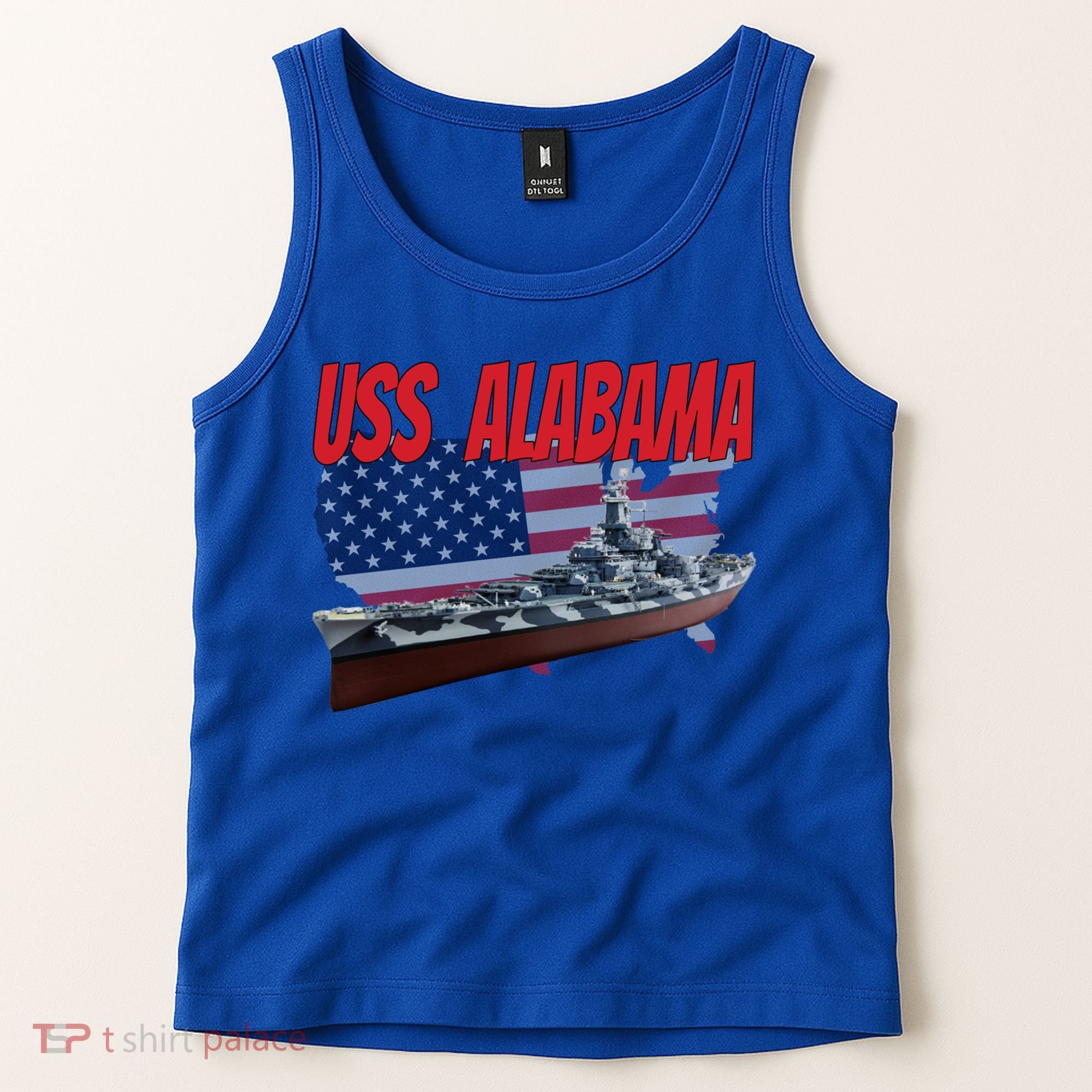 Uss Alabama Bbgift60 Ww2 And Cold War Veteran Battleship Boy Dad Gift Tank Top