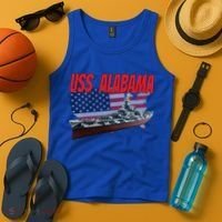 Uss Alabama Bbgift60 Ww2 And Cold War Veteran Battleship Boy Dad Gift Tank Top thumb 4
