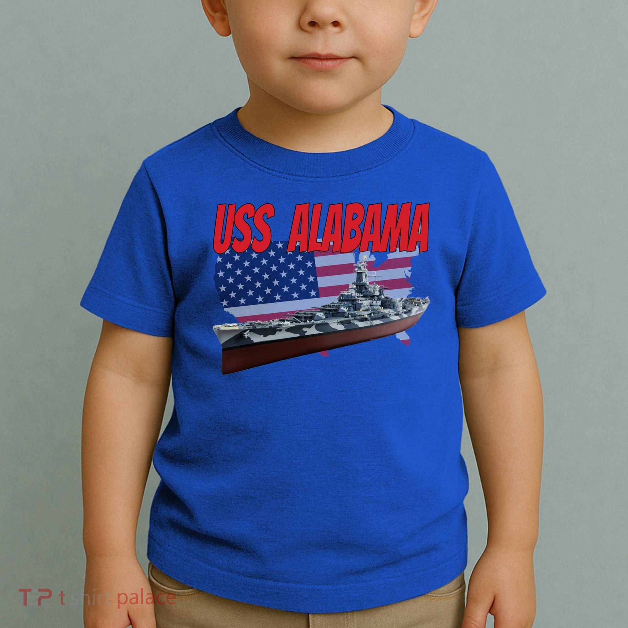 Uss Alabama Bbgift60 Ww2 And Cold War Veteran Battleship Boy Dad Gift Toddler T-Shirt
