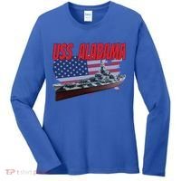 Uss Alabama Bbgift60 Ww2 And Cold War Veteran Battleship Boy Dad Gift Women's Long Sleeve Shirt thumb 0
