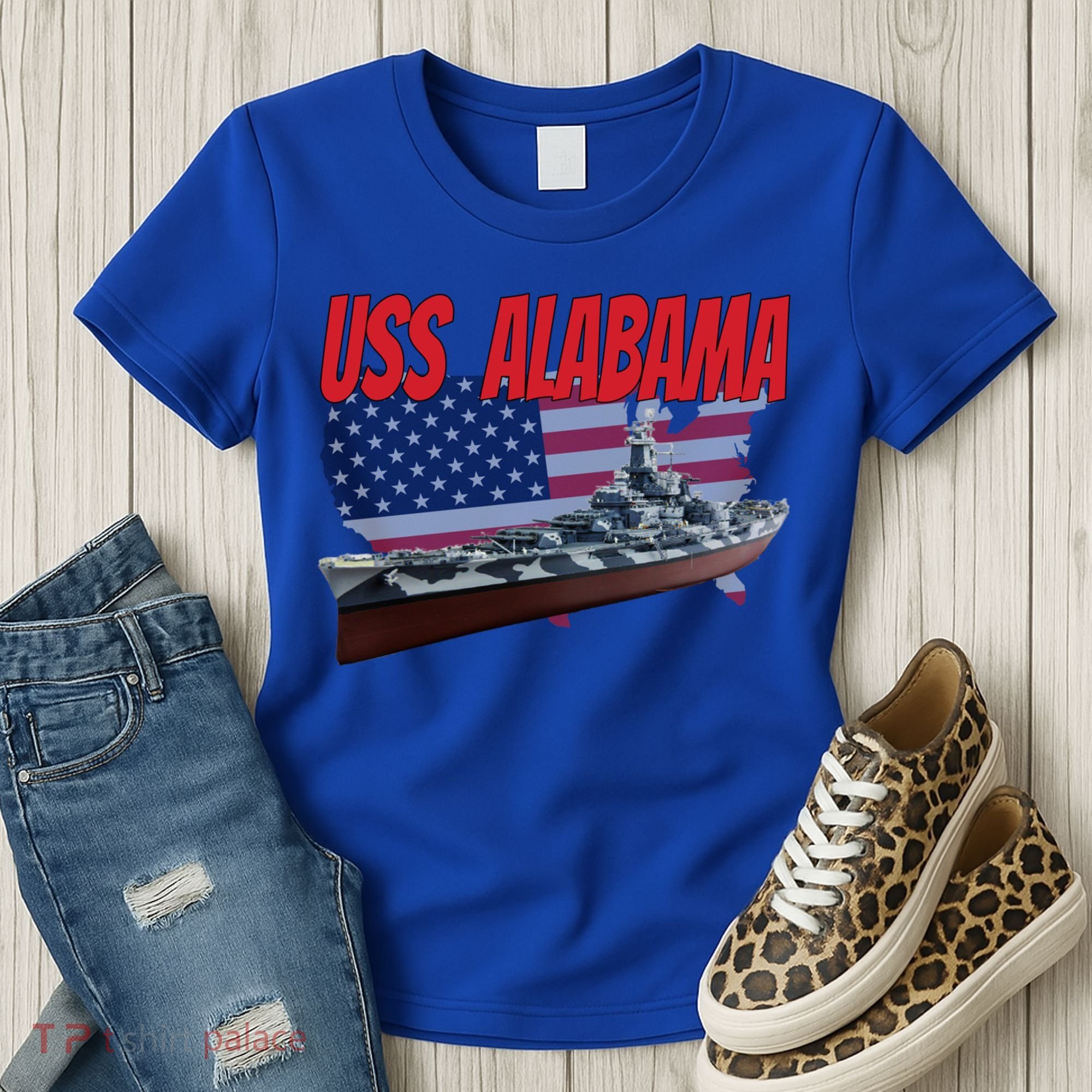 Uss Alabama Bbgift60 Ww2 And Cold War Veteran Battleship Boy Dad Gift Women's T-Shirt