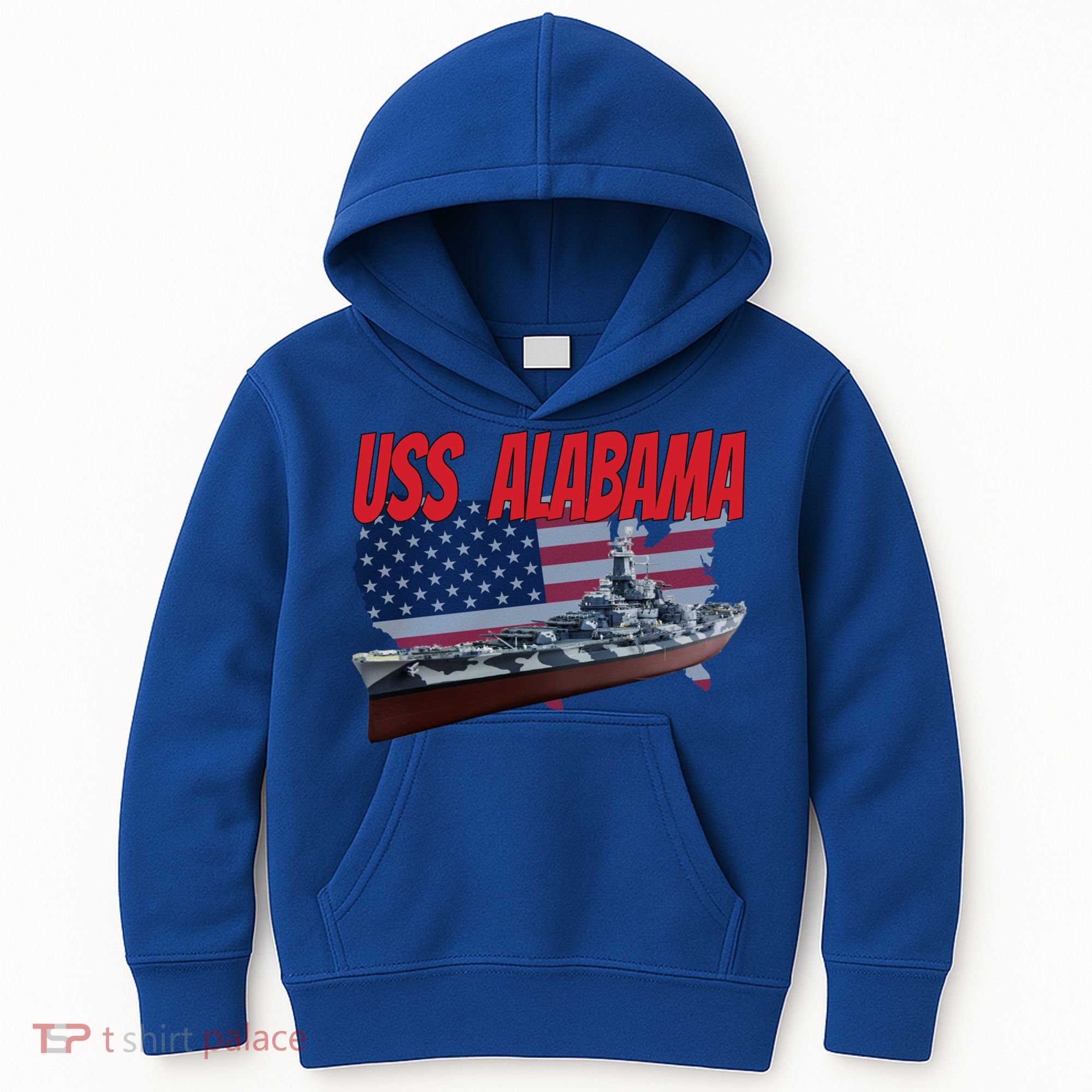 Uss Alabama Bbgift60 Ww2 And Cold War Veteran Battleship Boy Dad Gift Kids Hoodie
