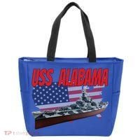 Uss Alabama Bbgift60 Ww2 And Cold War Veteran Battleship Boy Dad Gift Tote Bag thumb 0