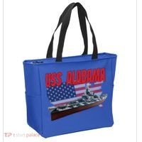 Uss Alabama Bbgift60 Ww2 And Cold War Veteran Battleship Boy Dad Gift Tote Bag thumb 2