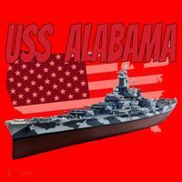 Uss Alabama Bbgift60 Ww2 And Cold War Veteran Battleship Boy Dad Gift Santa Hat thumb 1