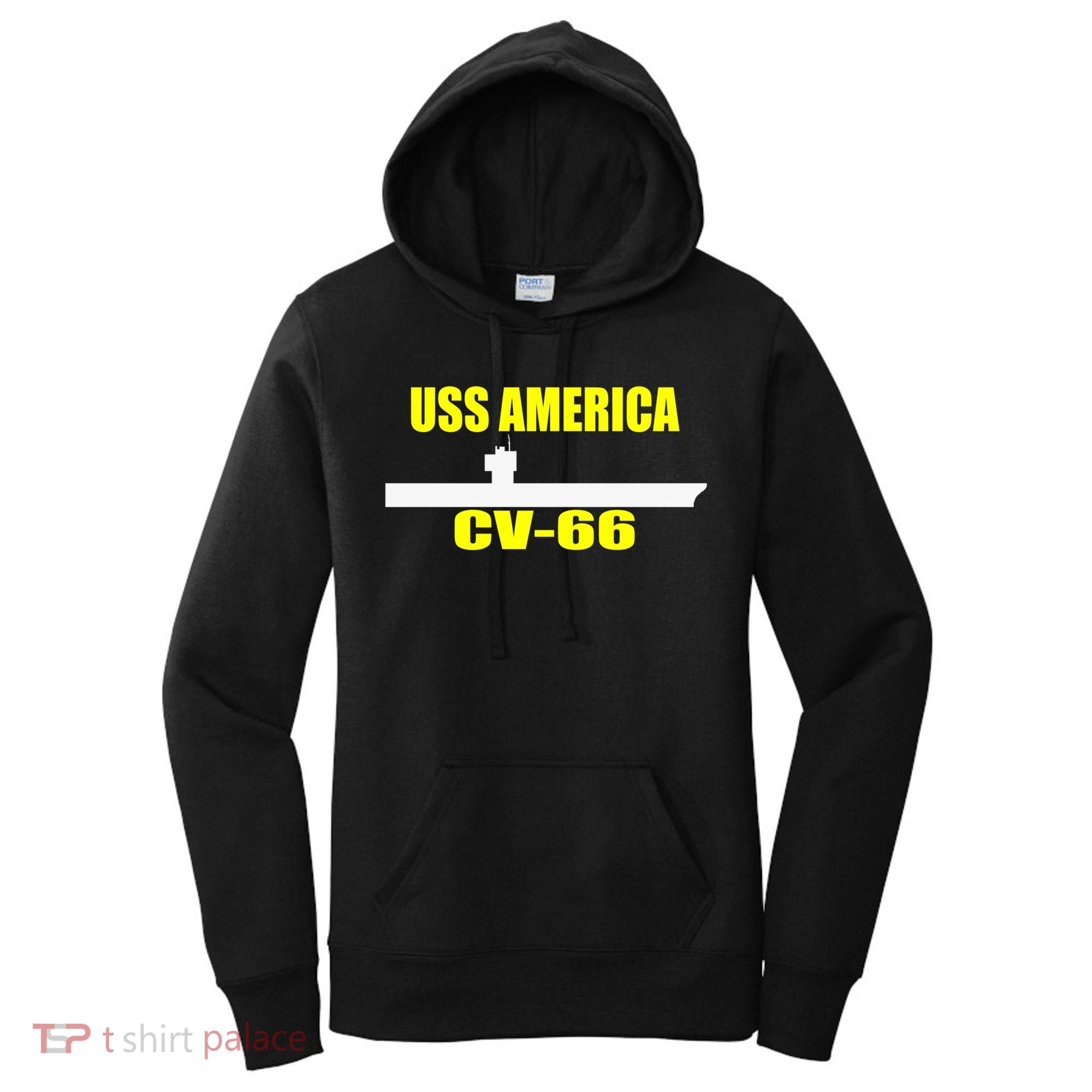 Uss America Cvgift66 Aircraft Carrier Sailor Veterans Day Gift Women's Hoodie