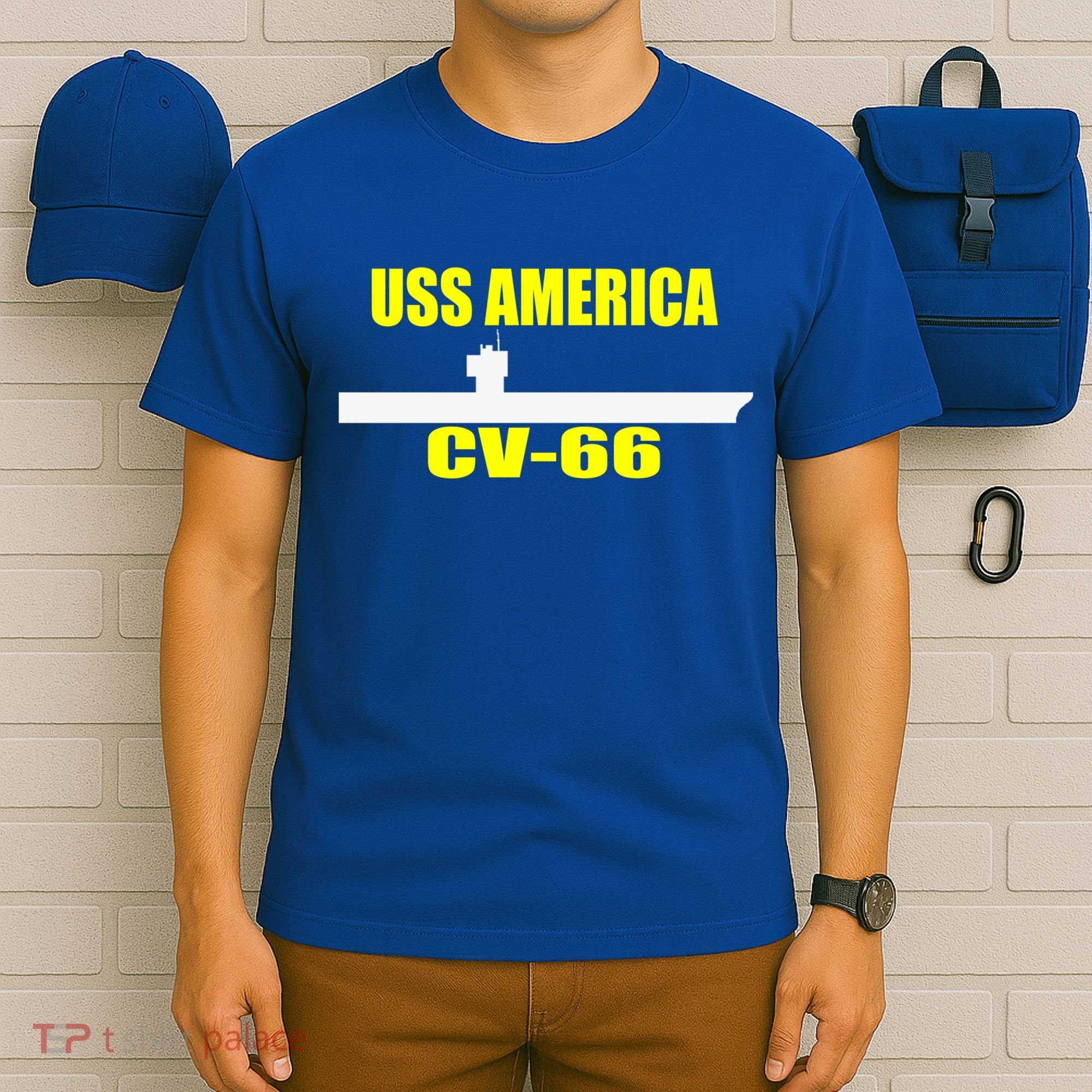 Uss America Cvgift66 Aircraft Carrier Sailor Veterans Day Gift T-Shirt