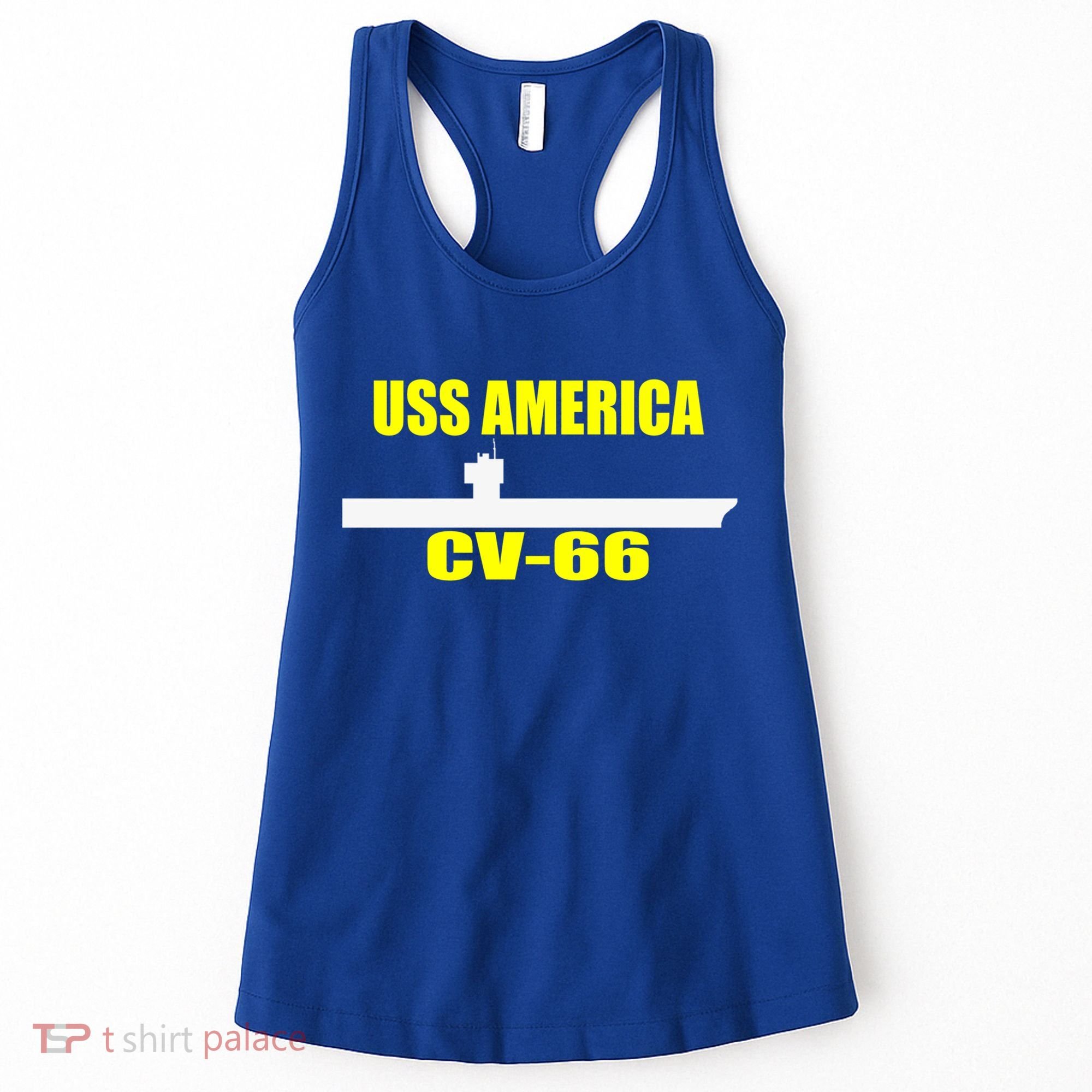 Uss America Cvgift66 Aircraft Carrier Sailor Veterans Day Gift Women's Tank Top