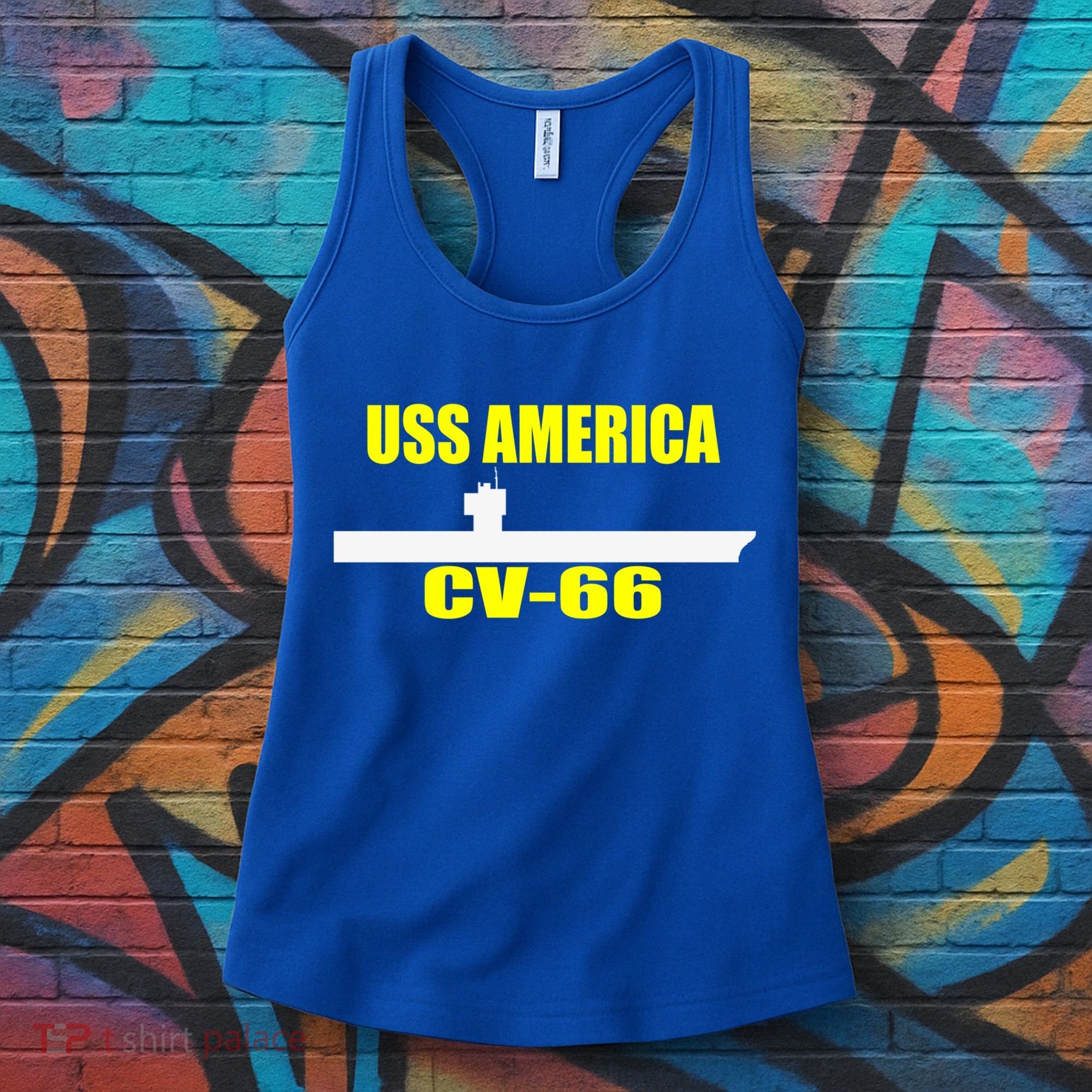 Uss America Cvgift66 Aircraft Carrier Sailor Veterans Day Gift Women's Tank Top