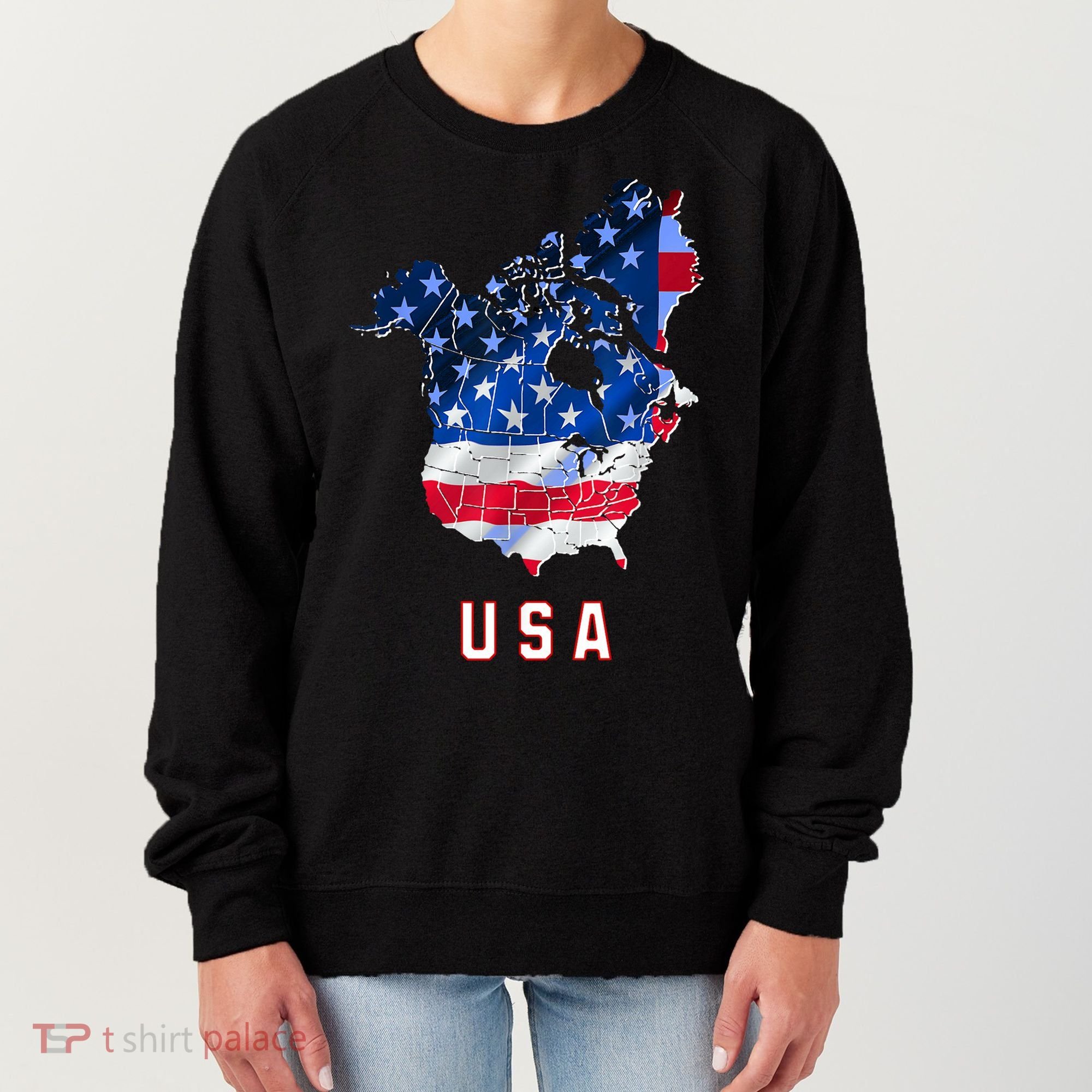 Usa And Canada Map Annex Canada 51st State Trump Greenland Women's Sweatshirt