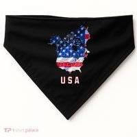 Usa And Canada Map Annex Canada 51st State Trump Greenland USA-Made Doggie Bandana thumb 0