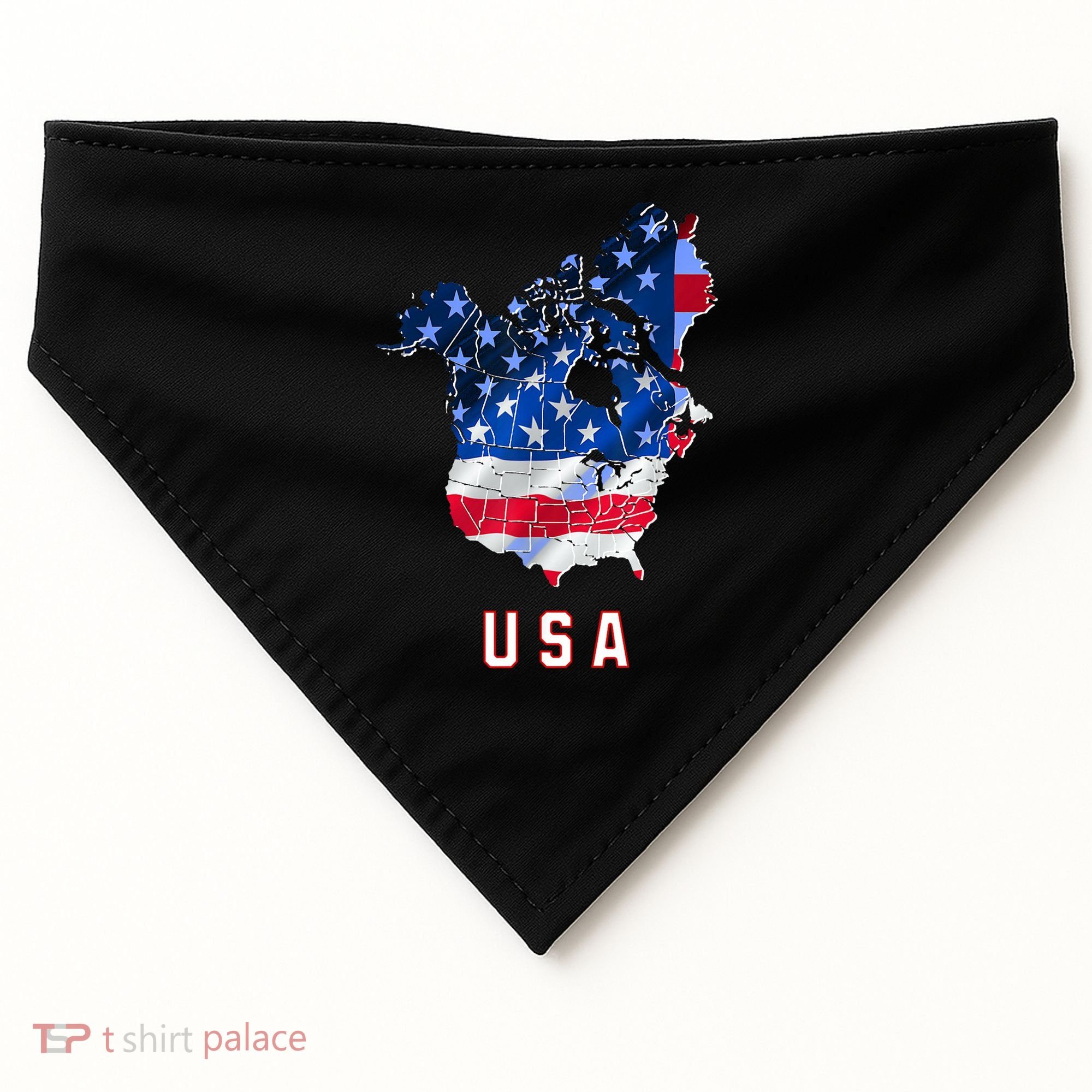 Usa And Canada Map Annex Canada 51st State Trump Greenland USA-Made Doggie Bandana