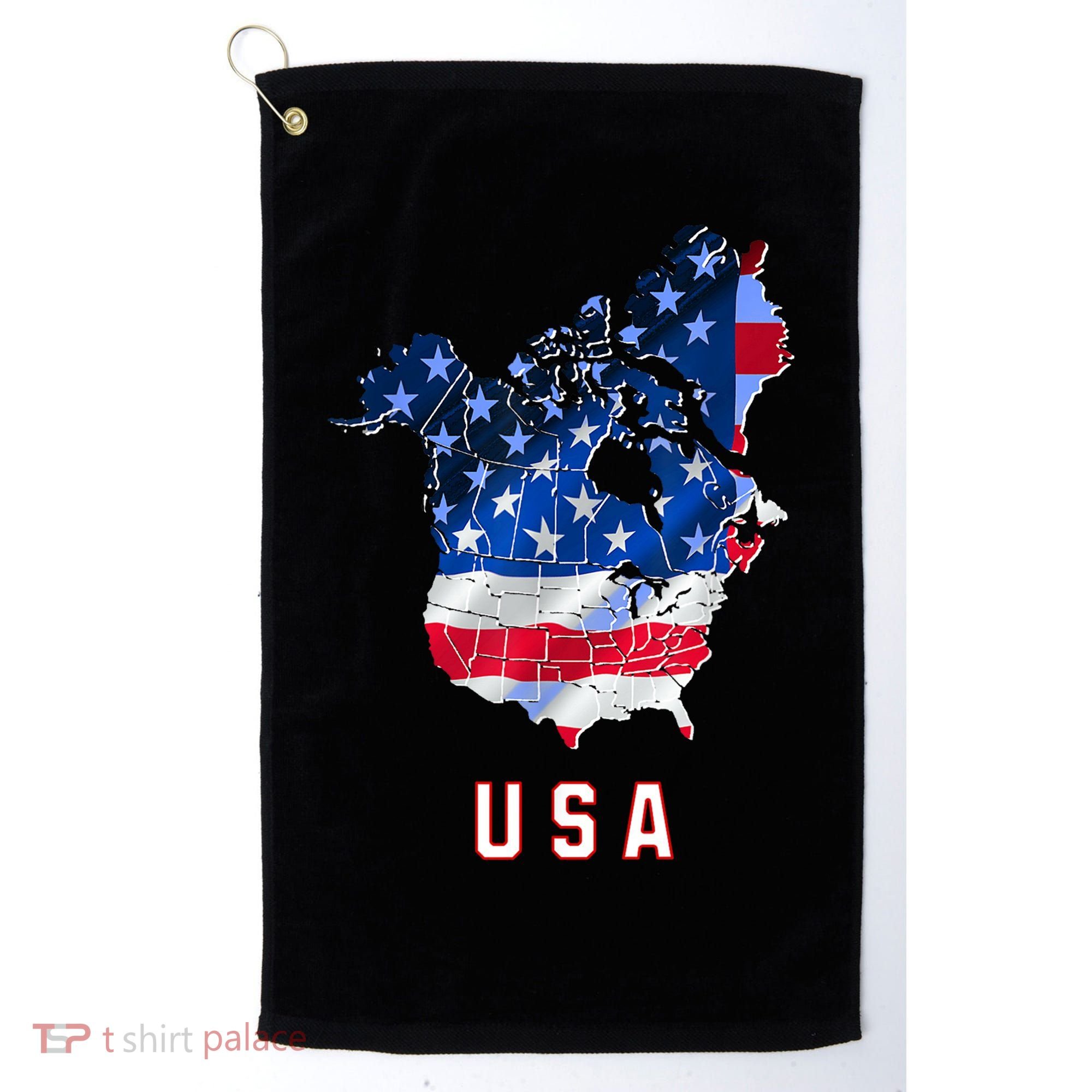 Usa And Canada Map Annex Canada 51st State Trump Greenland Golf Towel