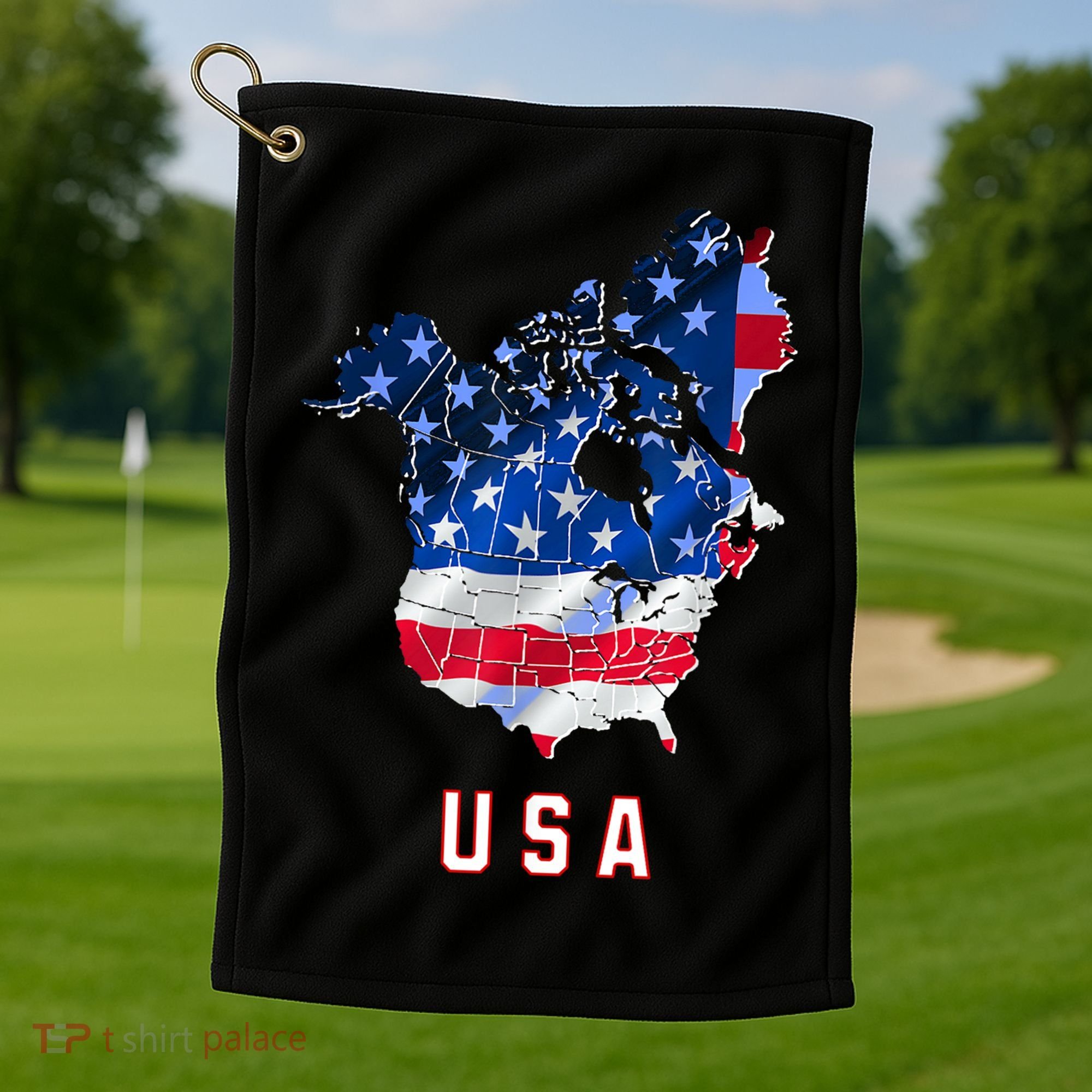Usa And Canada Map Annex Canada 51st State Trump Greenland Golf Towel