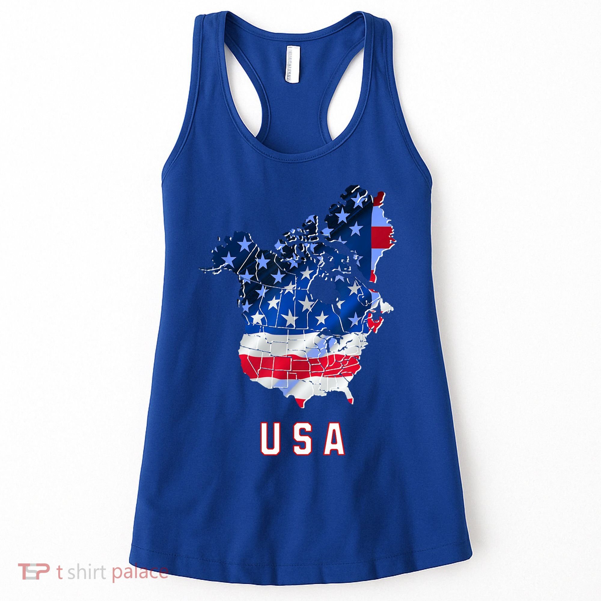 Usa And Canada Map Annex Canada 51st State Trump Greenland Women's Tank Top