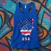 Usa And Canada Map Annex Canada 51st State Trump Greenland Women's Tank Top thumb 3