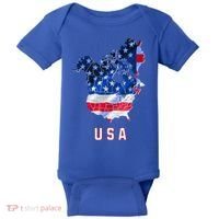 Usa And Canada Map Annex Canada 51st State Trump Greenland Baby Bodysuit thumb 0