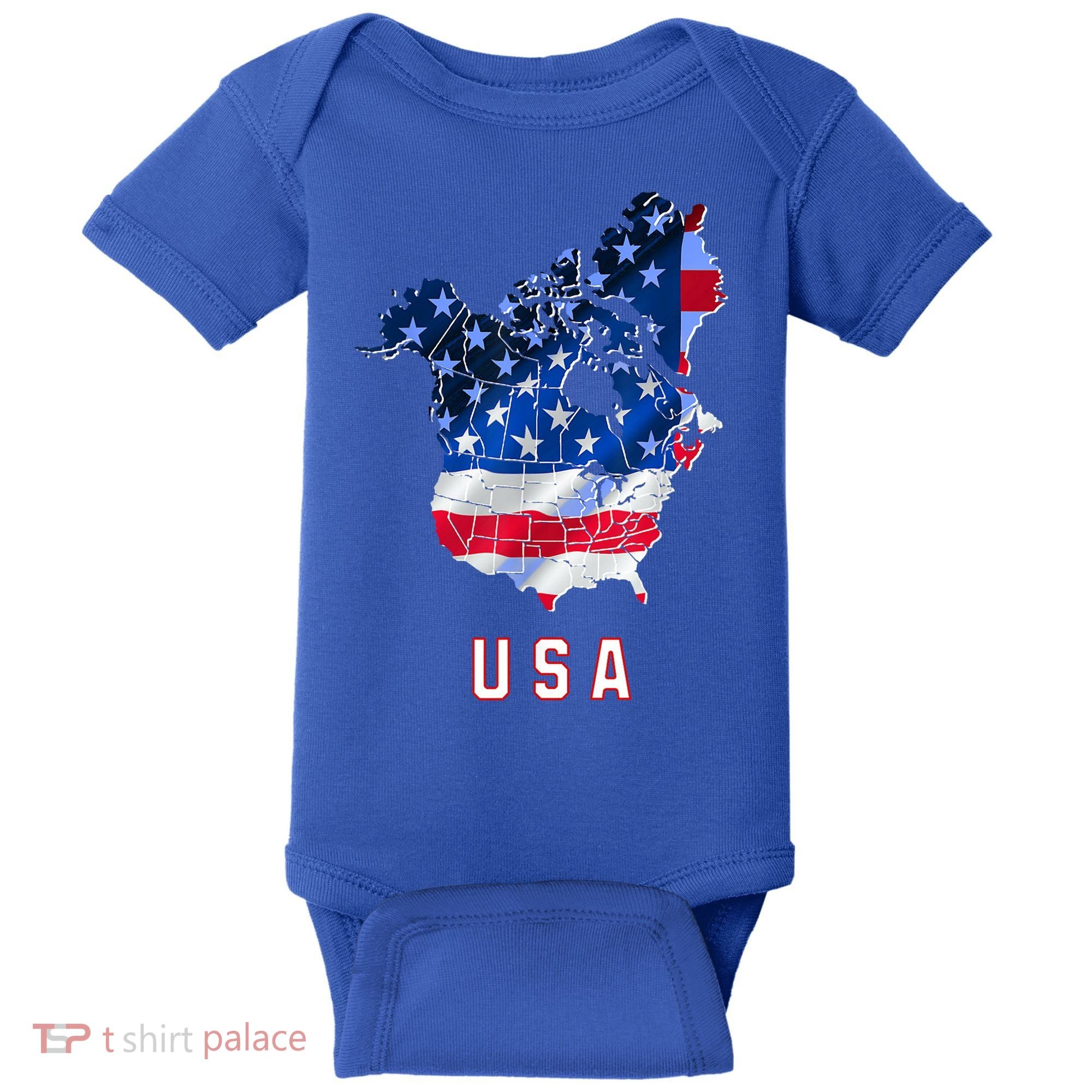 Usa And Canada Map Annex Canada 51st State Trump Greenland Baby Bodysuit