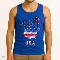 Usa And Canada Map Annex Canada 51st State Trump Greenland Tank Top thumb 3