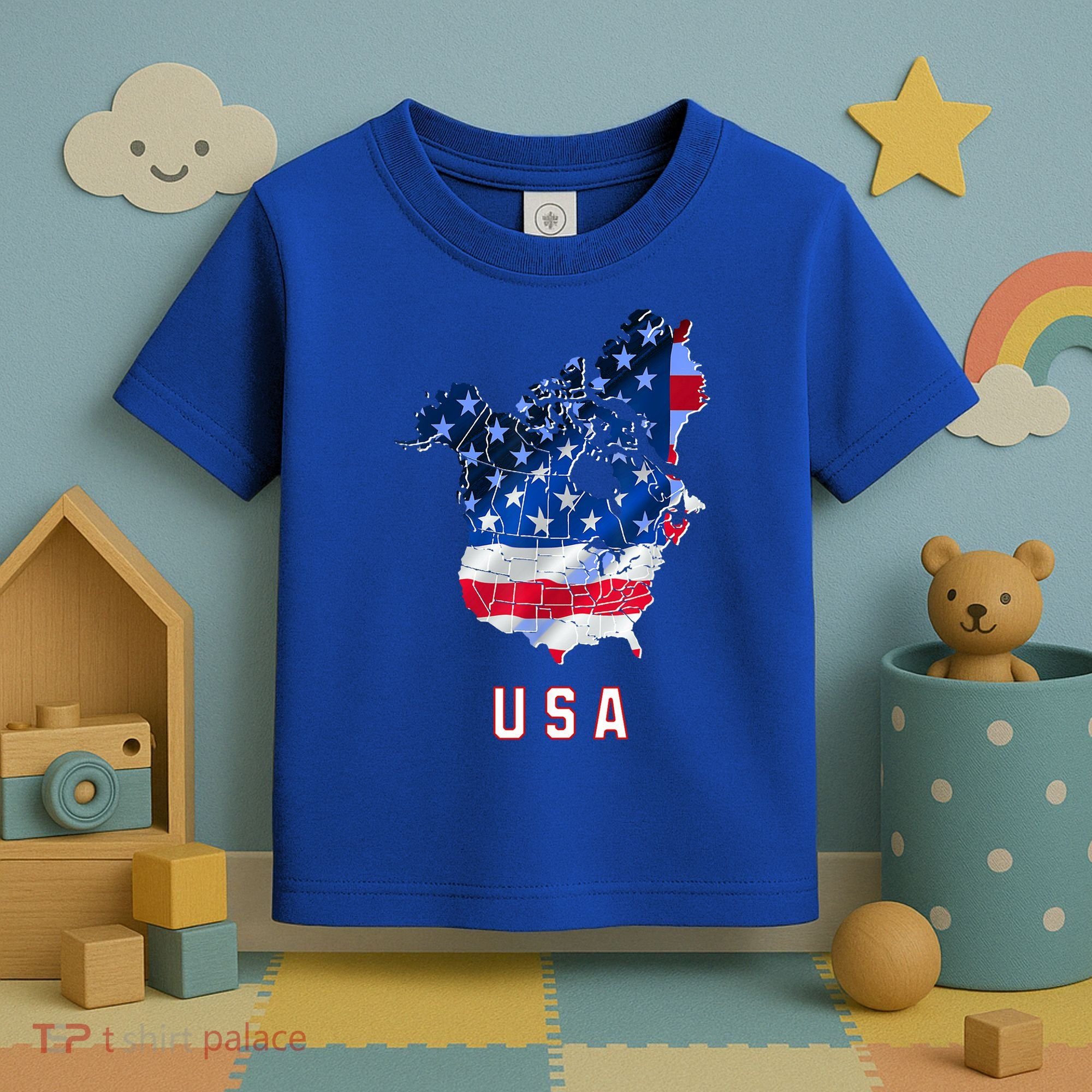Usa And Canada Map Annex Canada 51st State Trump Greenland Toddler T-Shirt