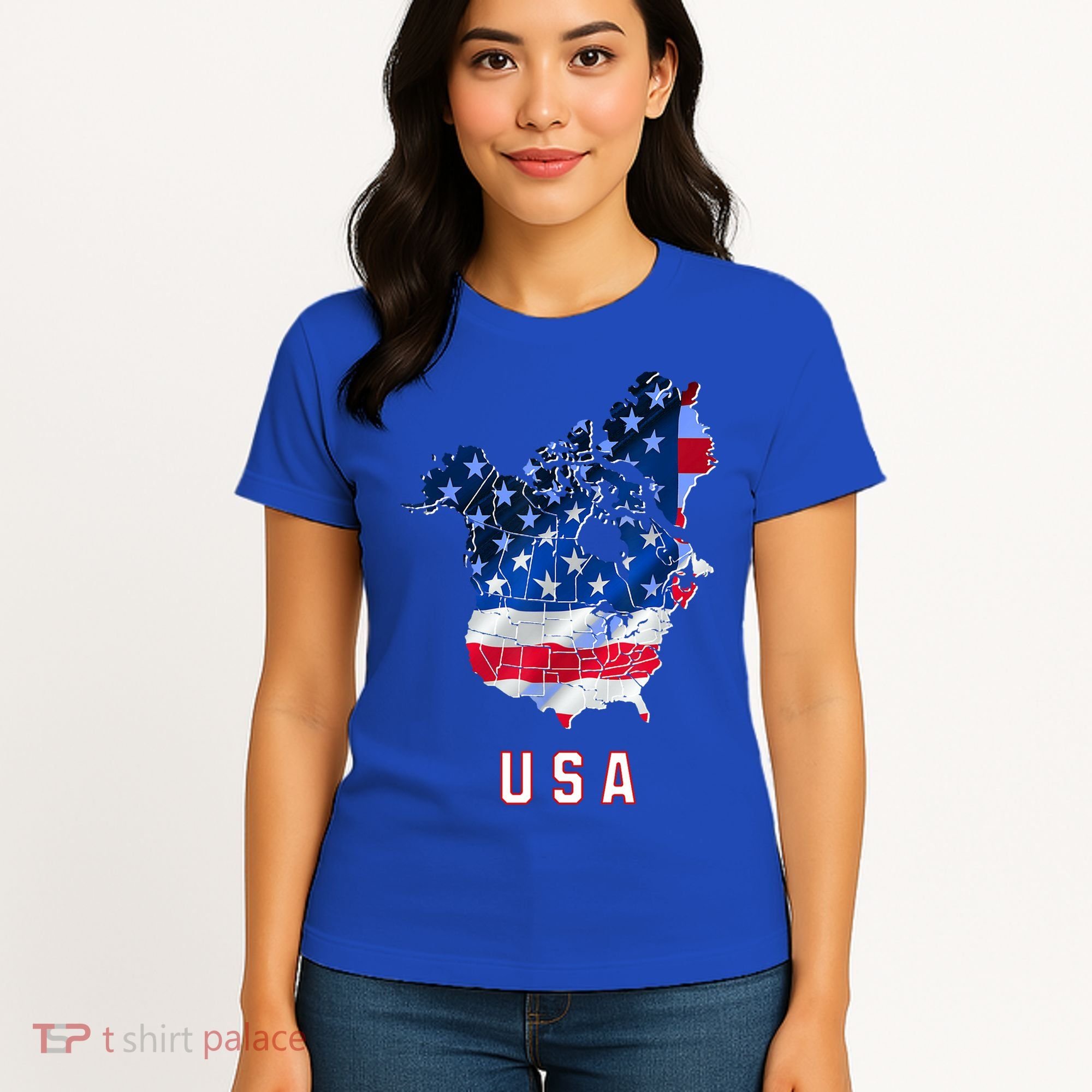Usa And Canada Map Annex Canada 51st State Trump Greenland Women's T-Shirt