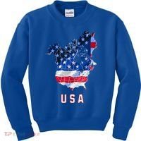 Usa And Canada Map Annex Canada 51st State Trump Greenland Kids Sweatshirt thumb 0