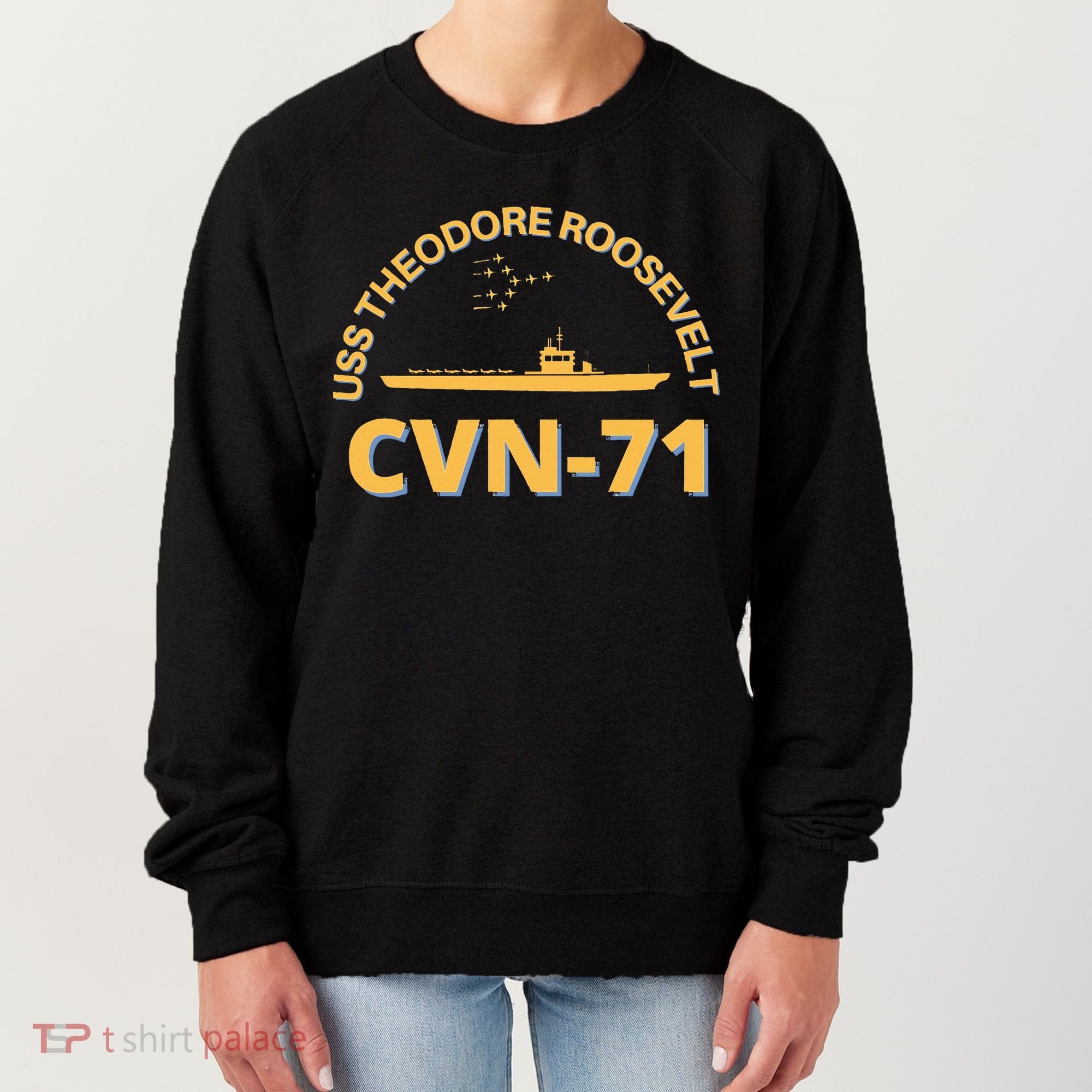Us Aircraft Carrier Cvn71 Uss Theodore Roosevelt Women's Sweatshirt