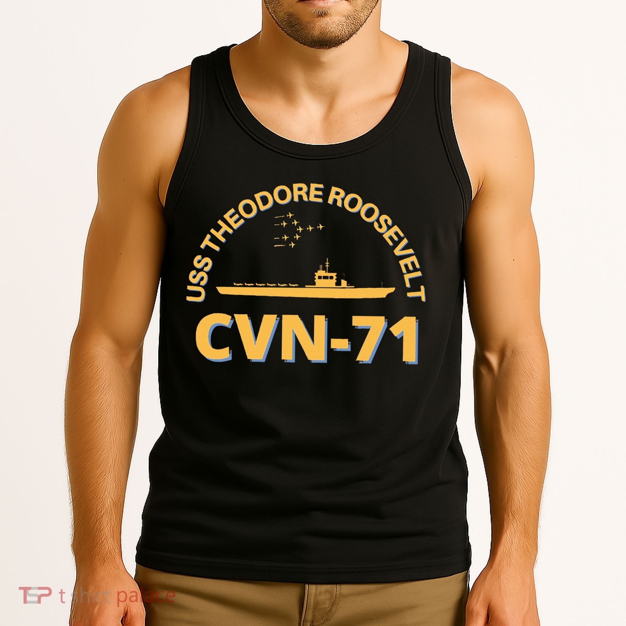 Us Aircraft Carrier Cvn71 Uss Theodore Roosevelt Tank Top