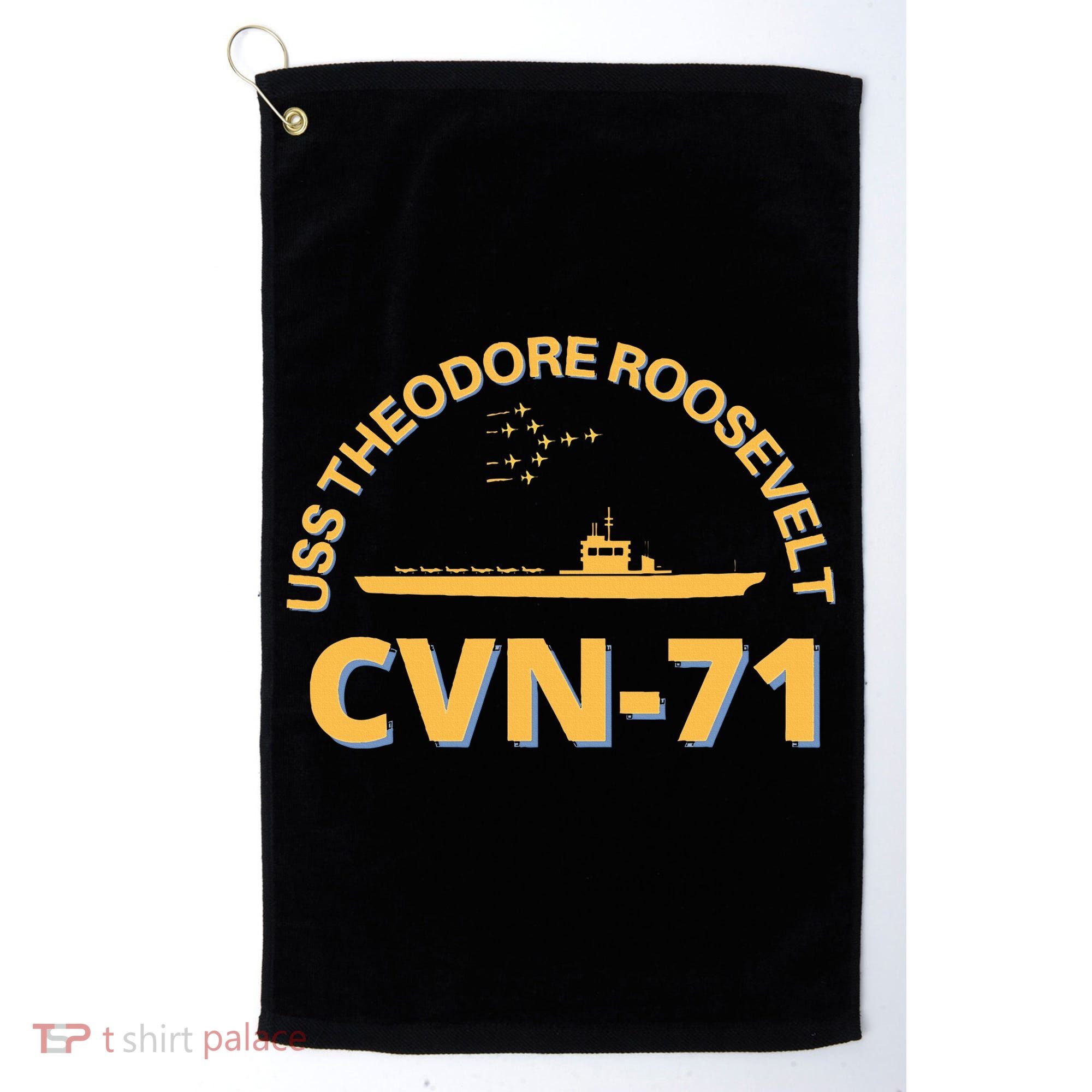Us Aircraft Carrier Cvn71 Uss Theodore Roosevelt Golf Towel