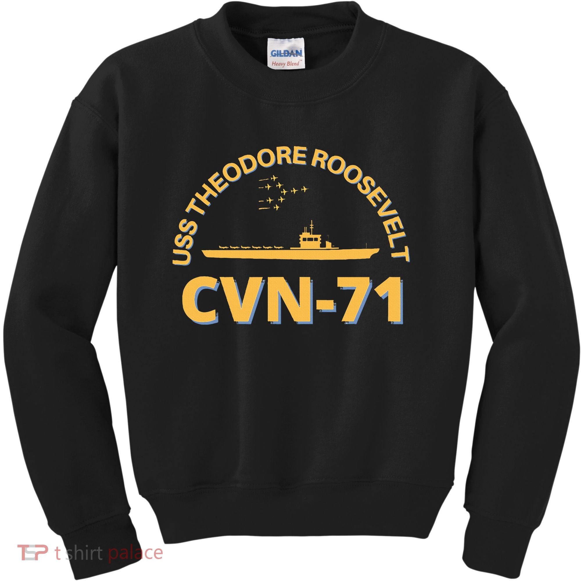 Us Aircraft Carrier Cvn71 Uss Theodore Roosevelt Kids Sweatshirt